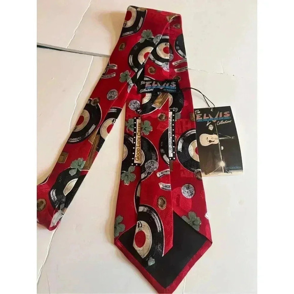 Elvis Presley Collections Mens Neck Tie Good Luck Charm Italian Silk Superba NWT - Picture 5 of 7
